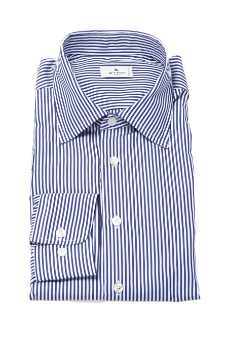 Shop ETRO  Camicia: Etro camicia in cotone a righe strette.
Polsini con doppio bottone.
Colletto semi aperto.
Composizione: 100% Cotone.
Fabbricato in Italia.. 1K526 8780-0200BLU